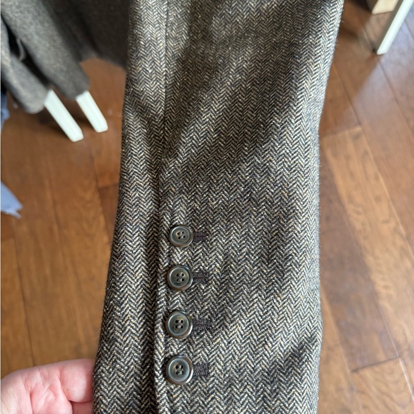 Womn’s Josephine Chaus Women's Tan Herringbone Blazer with Black Collar 12P - Picture 10 of 11